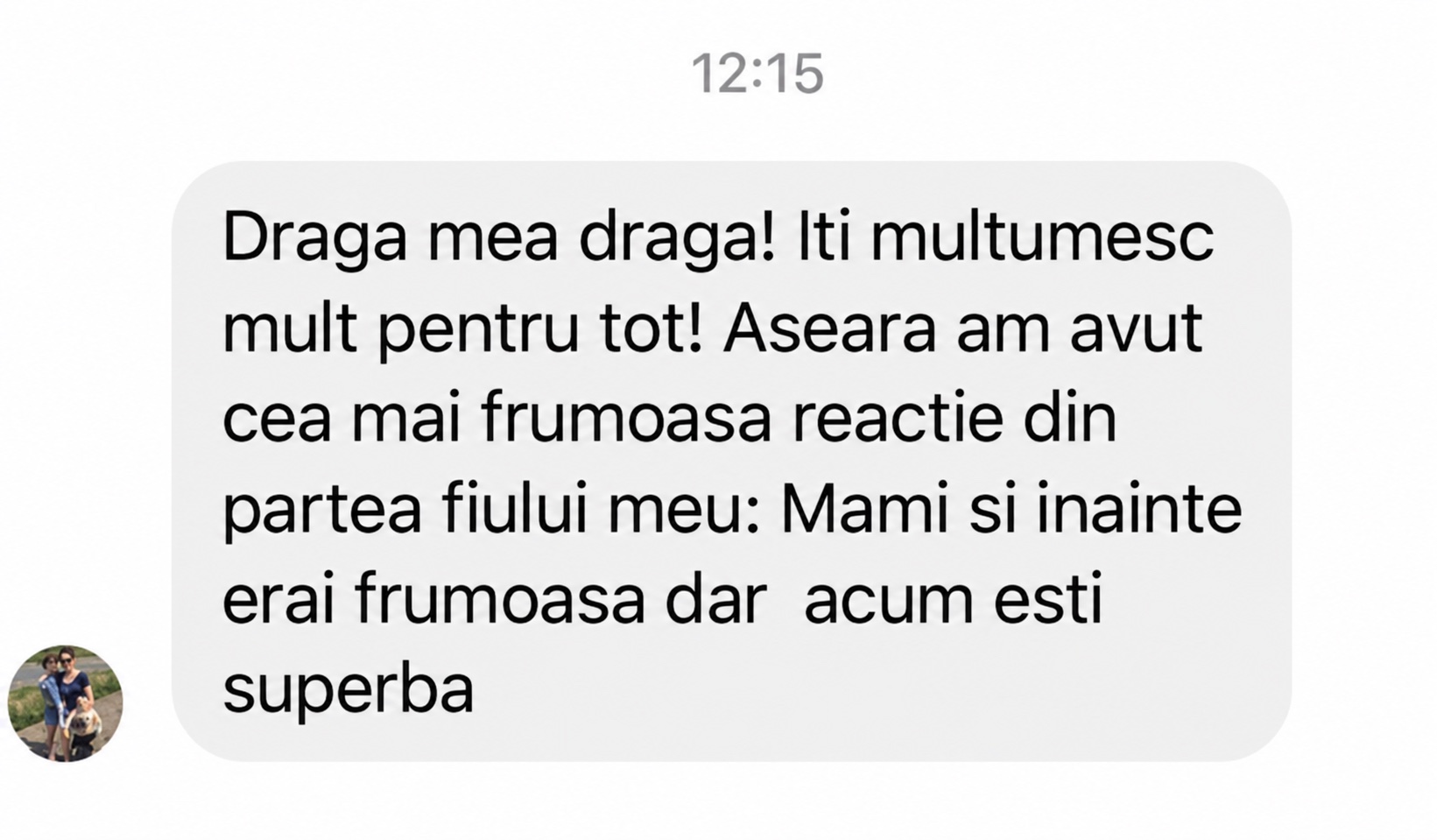 Recenzie reală despre reacția familiei la rezultat