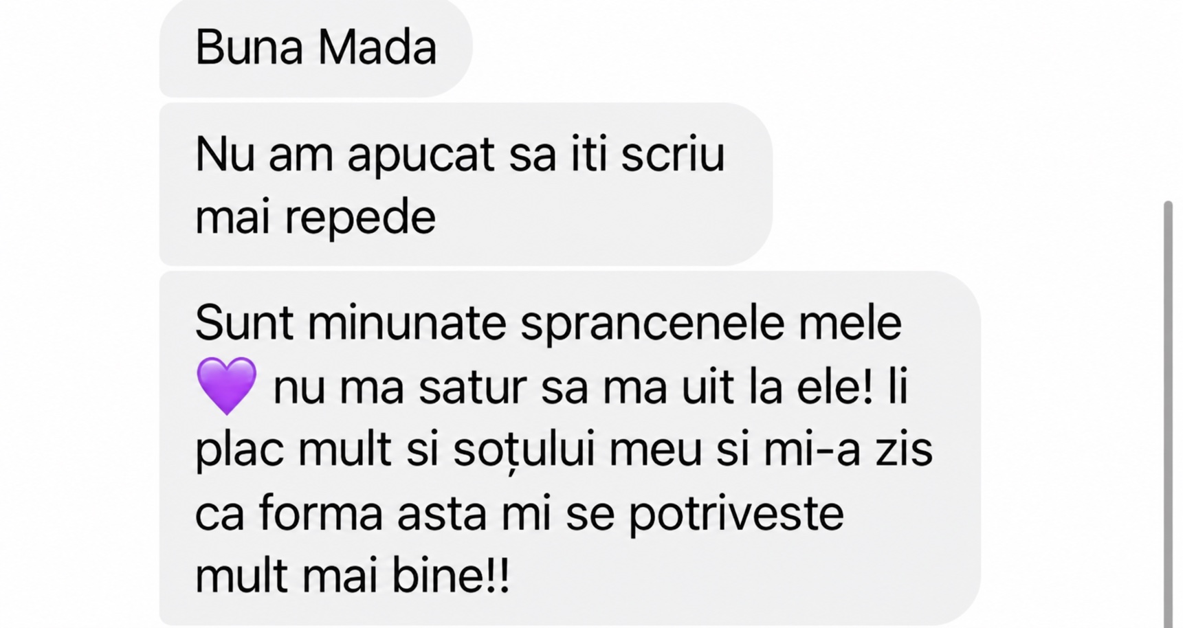 Recenzie reală despre forma naturală a sprâncenelor