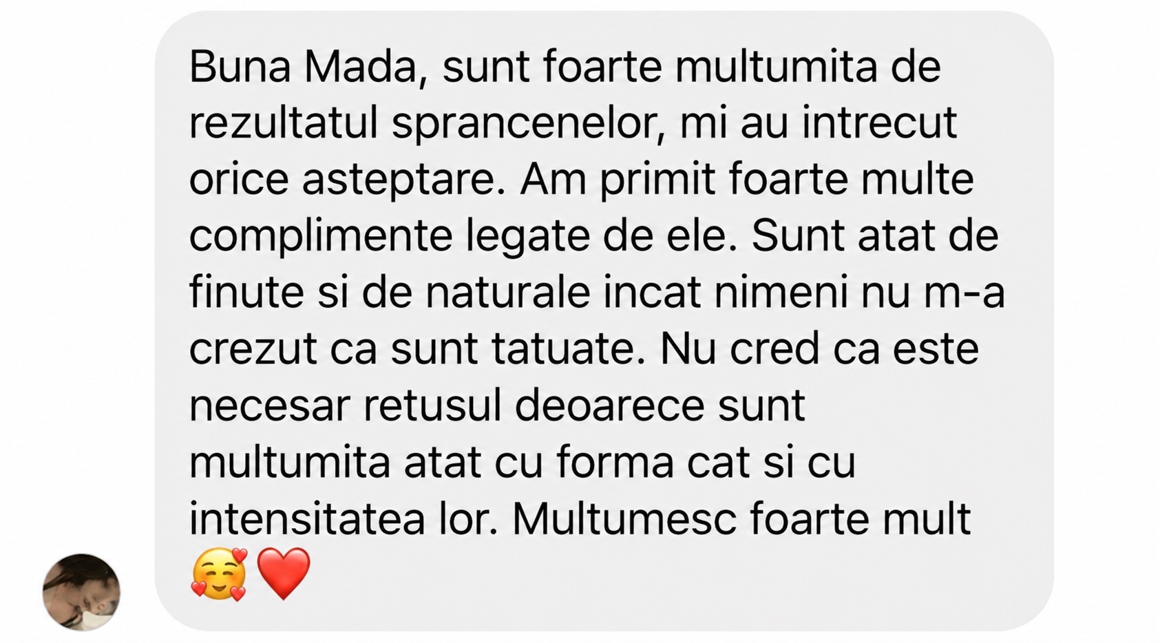 Recenzie reală despre un rezultat fin și natural